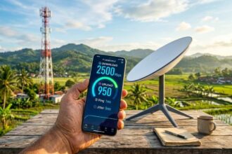 kecepatan internet satelit